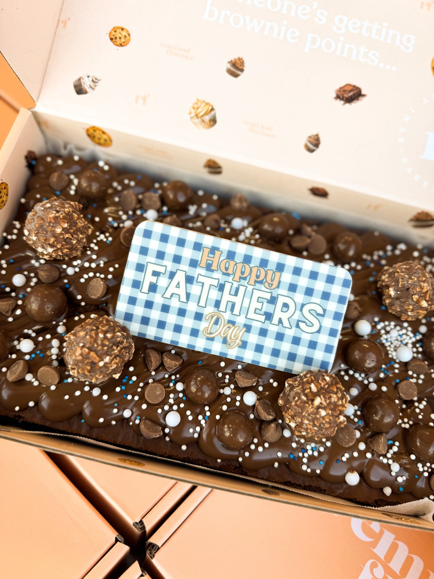 Fathers Day Brownie Slab