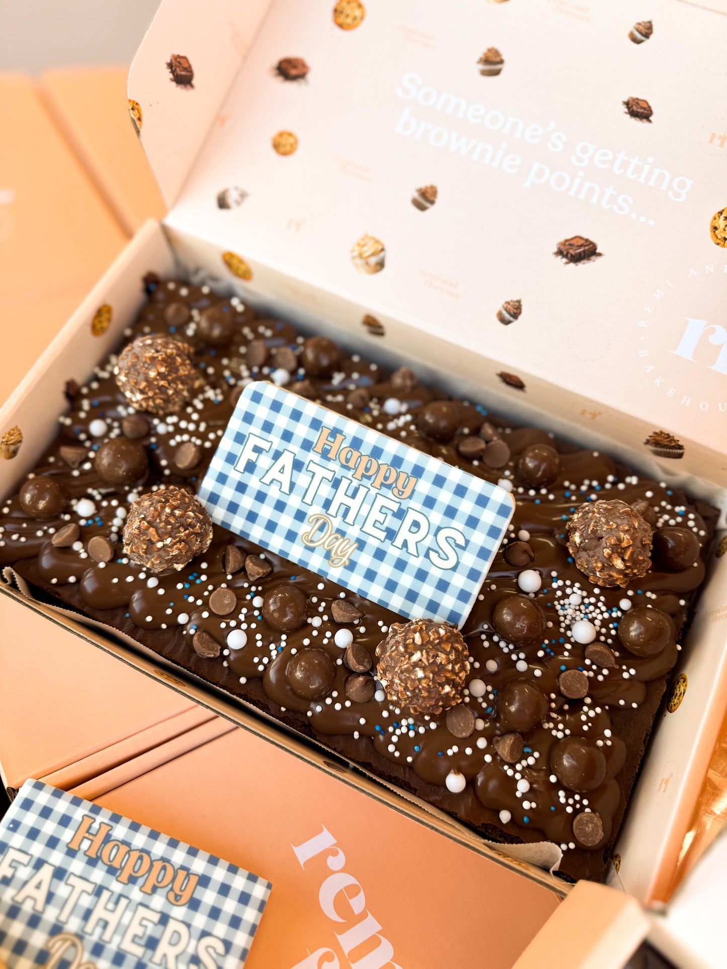 Fathers Day Brownie Slab