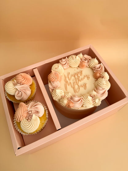 Mothers Day Mini Cake + 2 Cupcakes