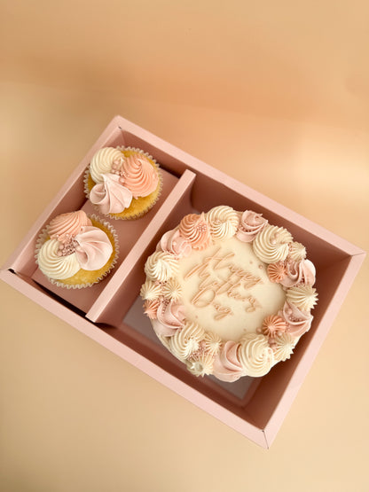 Mothers Day Mini Cake + 2 Cupcakes