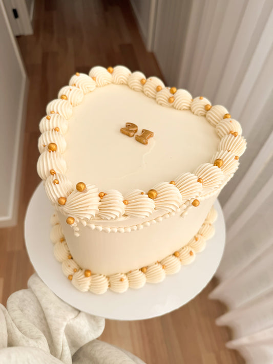 8 inch Heart Cakes