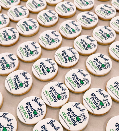 Medium Round Custom Logo Sugar Cookies