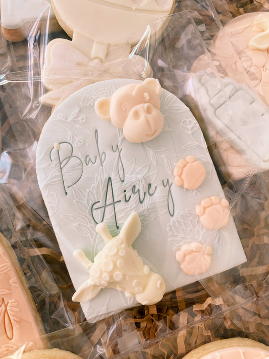 Animal/Safari Baby Shower Sugar Cookies - 6 Pack