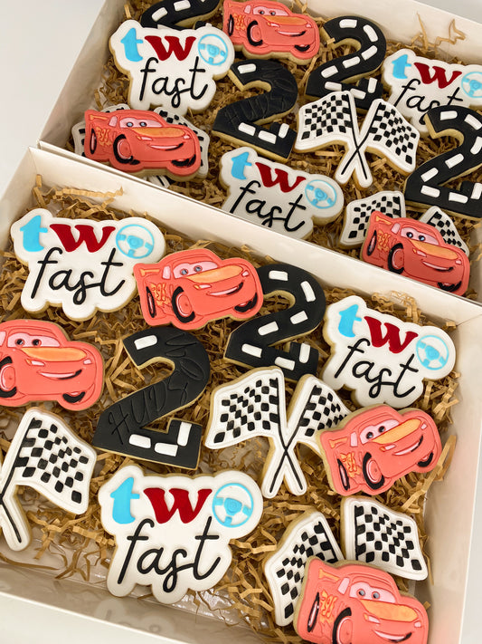 Cars/Lightning McQueen Themed Sugar Cookies - 12 Pack